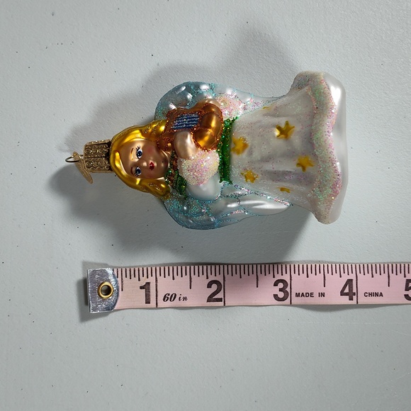 Old World Christmas angel with lyre glass Christmas tree ornament - Picture 7 of 7